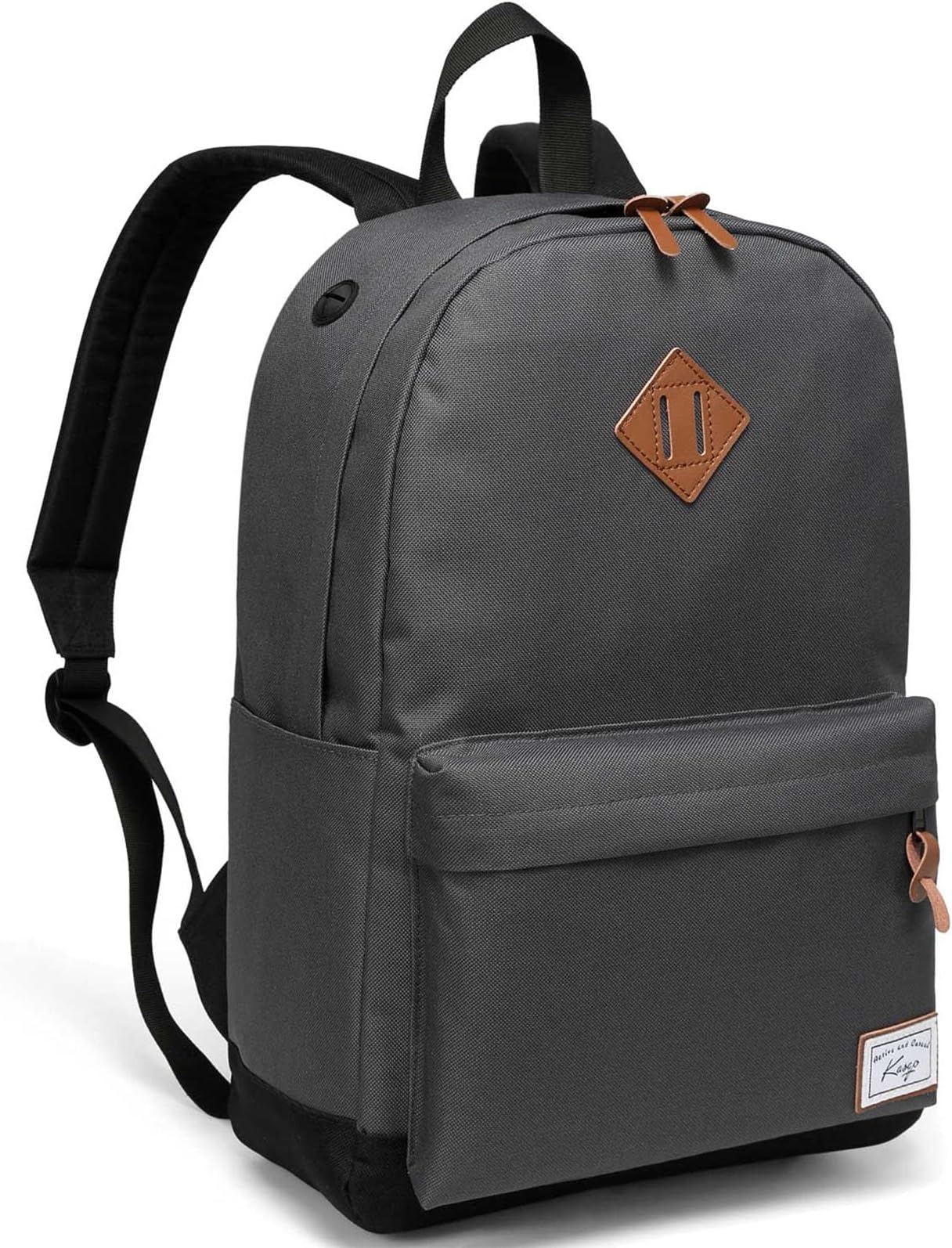 KasgoClassic School Backpack Casual Nylon Waterproof Backpack with 15.6 Inch Padded Laptop Compartment