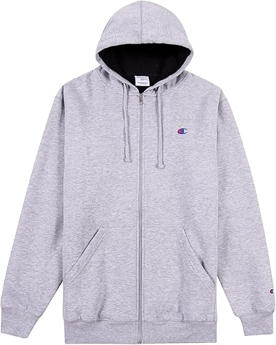 Champion Sudaderas con capucha grandes y altas para hombre, sudadera con capucha de forro polar con cremallera para hombre