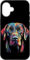 Vista 32 de Labrador Retriever - Carcasa para iPhone 17, diseño de cara de perro, color negro