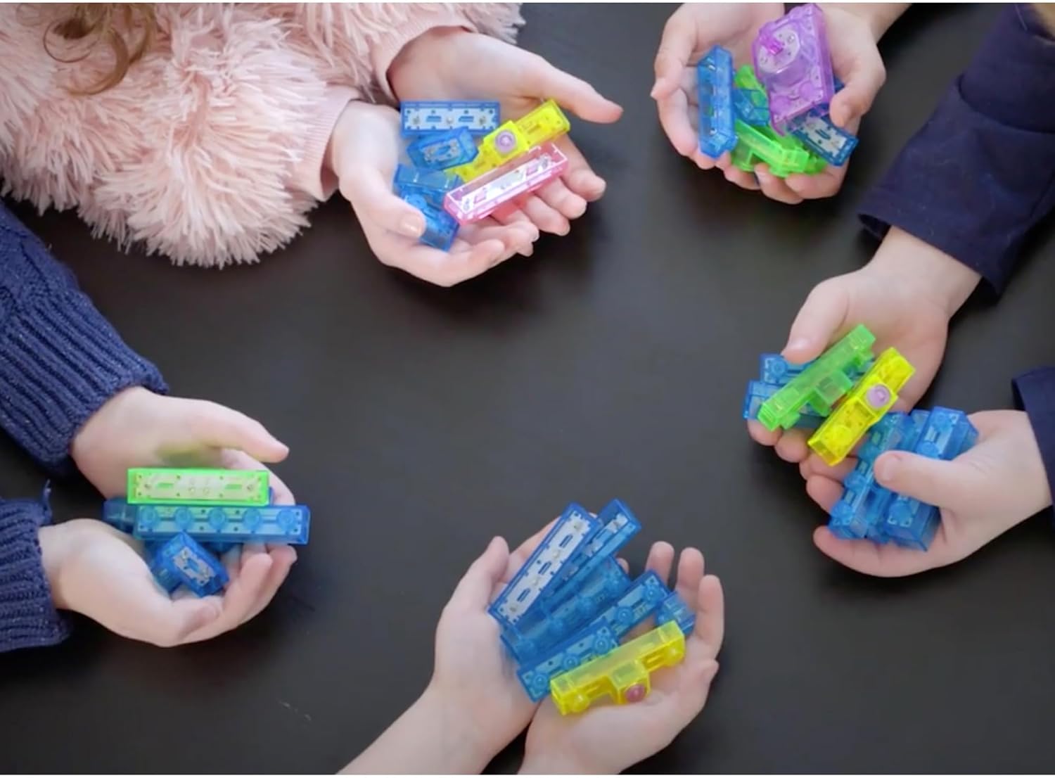 E-BLOX Build Your Own Sound Activated Dancing Lights STEM Kit, Reacts to Voice & Dances to Music, Building Blocks Circuit Toy Set for Kids, Birthday Gift, Boys, Girls, 5+