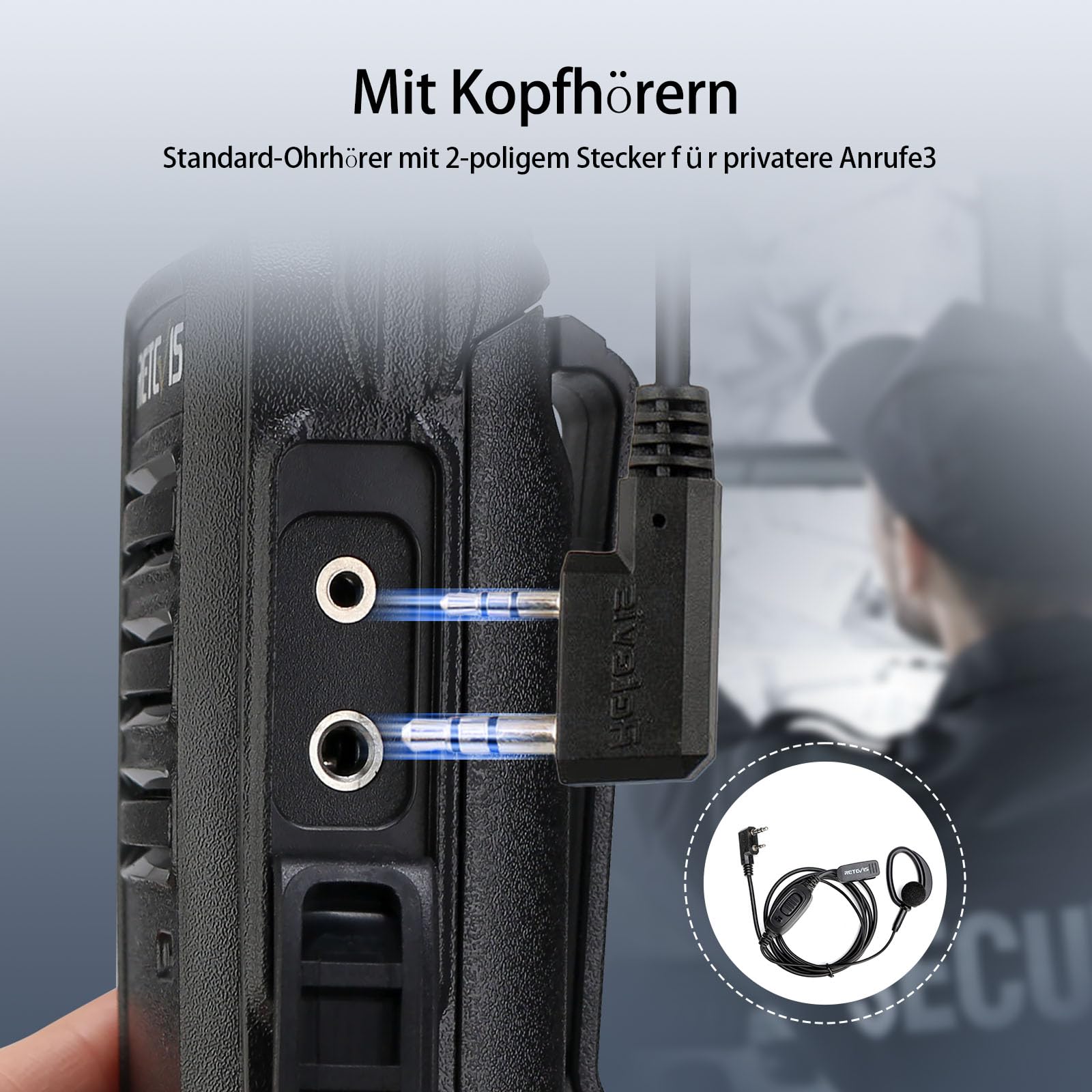 Retevis RT668 Funkgerät, Walkie Talkie Professionell Robustes, Funkgeräte Set Headset, 6 Wege Ladegerät, PMR446, VOX Handfunkgeräte mit Großer Reichweite für Hersteller,Lagerhaus(6 Stück, Schwarz)
