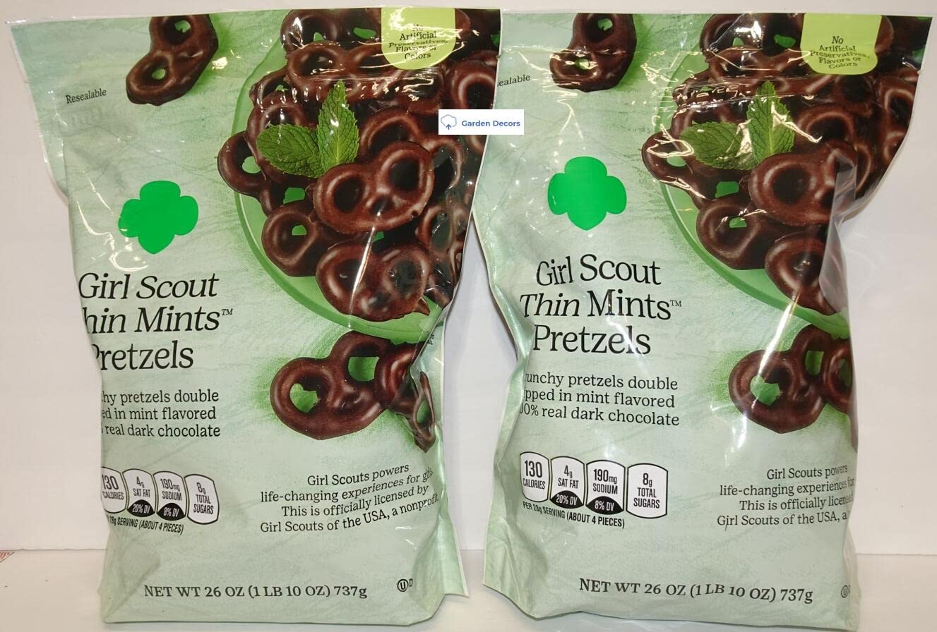 Buy Girls Scout Thin Mints Pretzels 26oz 737g (Two Bags) Online at