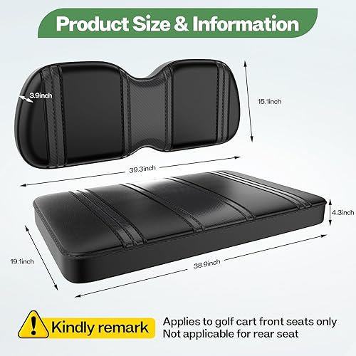 Miniatura 6 de T TGBROS Fundas de asiento de carrito de golf para Club Car DS OEM, fundas de asiento ordinarias para carrito de golf, kit de cojín de asiento