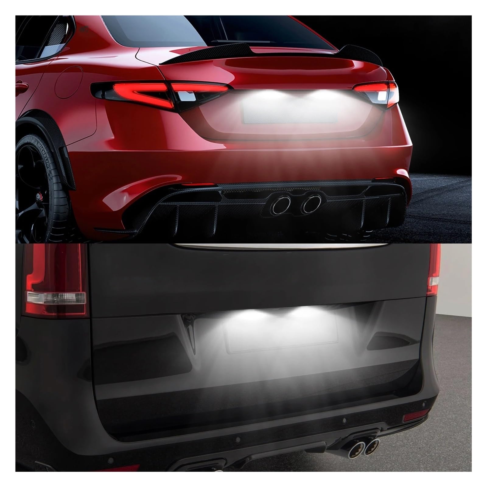 Luci Targa Auto Per T4 Transporter 1990-2003 Per Passat B5 Limousine Caddy Per Jetta Syncro 18 LED Error Free 2 Pezzi Numero Di Licenza Luce Targa