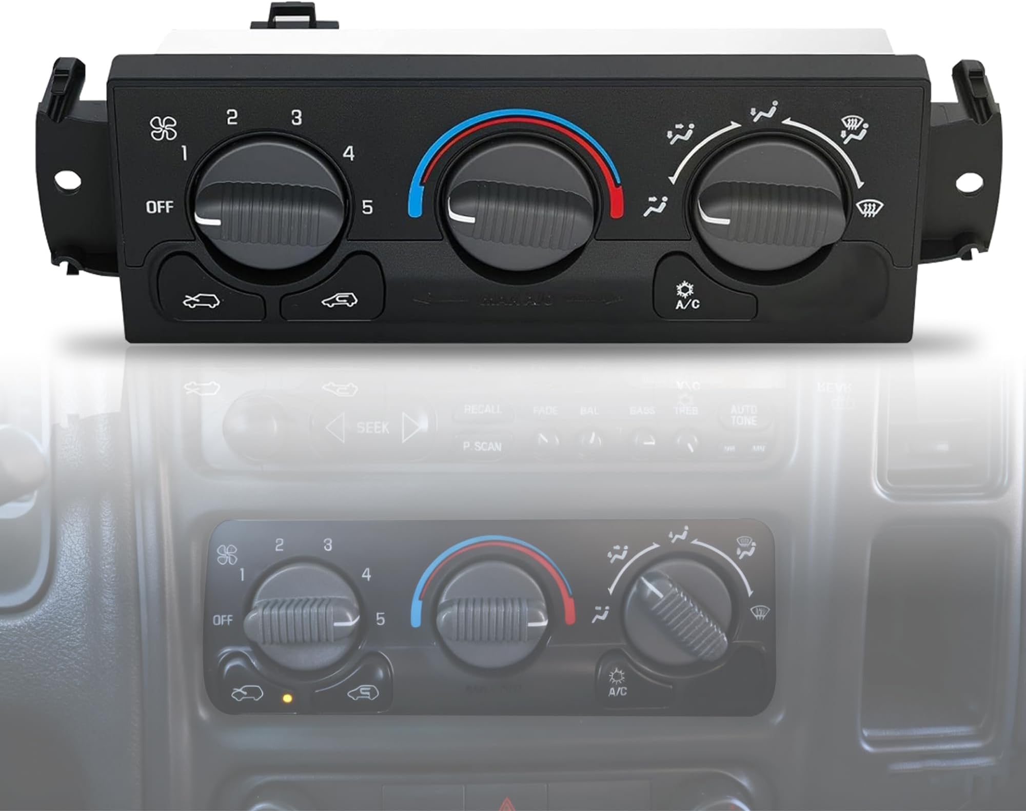 A/C Heater Climate Control Module Panel Compatible with Chevrolet Silverado Suburban Avalanche Tahoe Replace# 599-266