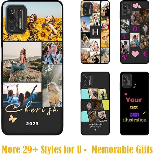 Vista 199 de Funda personalizada para Motorola Moto G Stylus 2021 con nombre de foto, texto y foto, GStylus personalizado -21 funda suave y fina (negro) de 6.8