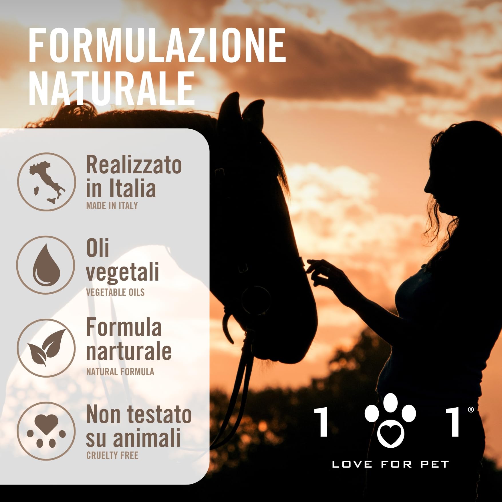 Districante Cavalli Spray Naturale 750 ml Lucidante e Detergente Vegetale per Manto, Criniera e Coda Districante per Cavalli Non Unge, Effetto Shine, Cruelty Free