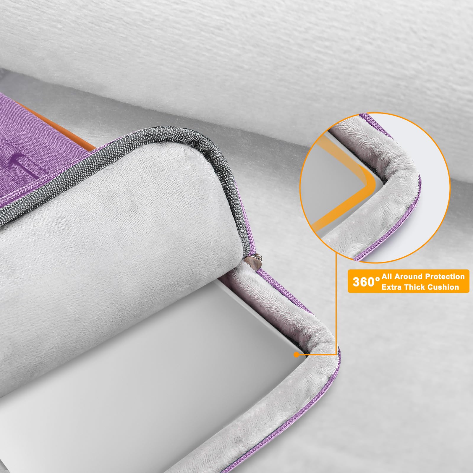 MOSISO 360 Protective Laptop Shoulder Bag, 15.6 Inch Side