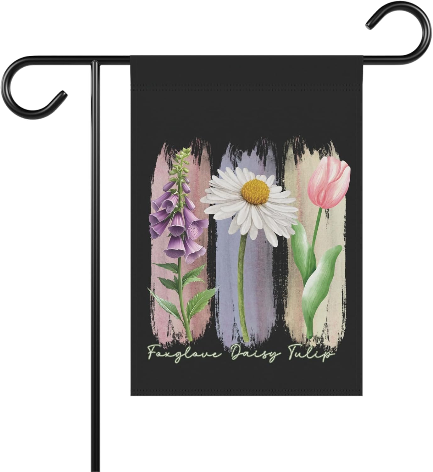 FDT Anti Trump Flag –F oxglove Daisy Tulip Floral Garden Banner –Political Protest Yard Decor- Liberal Outdoor Sign 12” x 18”