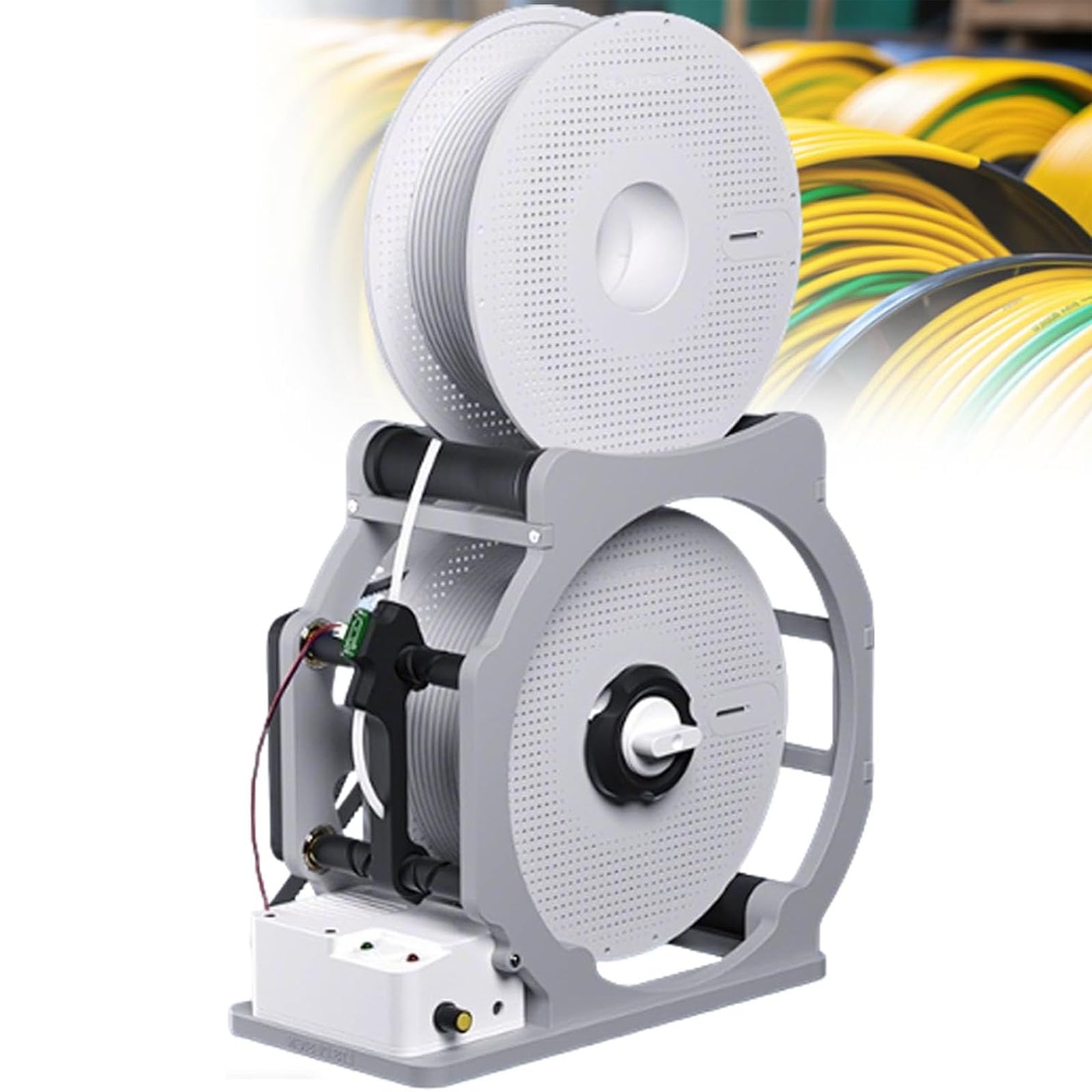 Przewijacz filamentu do drukarki 3D, elektryczny nawijacz szpuli z inteligentnym uruchomieniem/stopem, starannie otula PLA/PETG/ABS/nylon bez plątania, idealny do materiałów drukarskich 3D