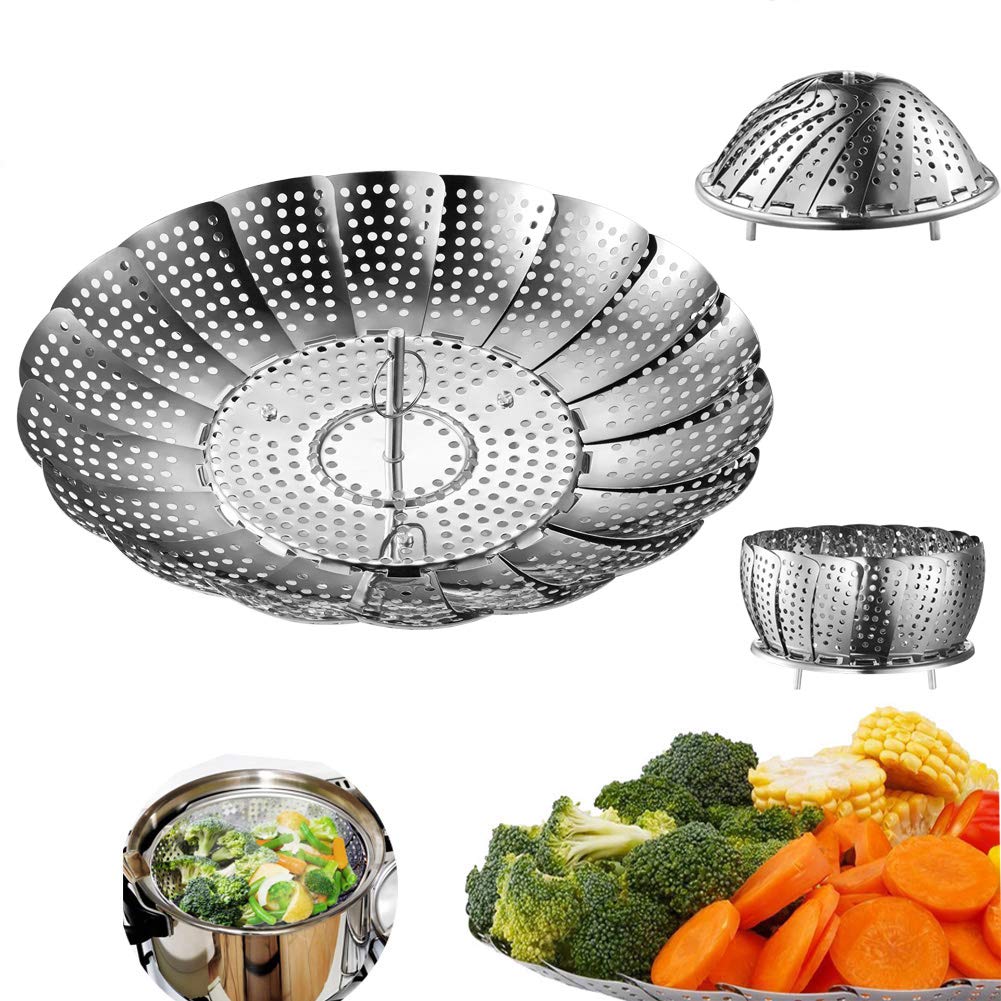 Instant Pot Vegetable Steamer Basket for 6, 8 Quart, Instant Pot Accessories, Stainless Steel Steamer Food, Veggie Steamer Insert for Pressure Cooker, Compatible Steamer Basket Accessories