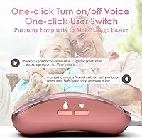 Vista 3 de Monitores de presión arterial de muñeca para uso doméstico con pantalla curva, máquina de presión arterial recargable, interruptor de un botón