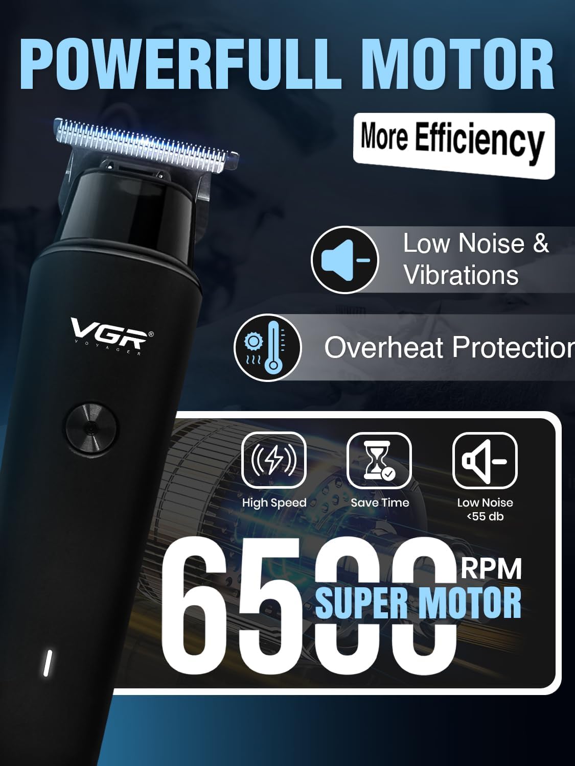 VGR V-933 Trimmer motor details