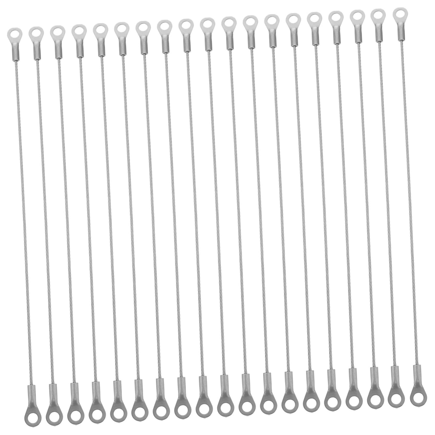 SOLUSTRE Sturdy 20pcs Picture Hanging Wire Set Stainless Steel Cable Hanger for Frame Mirror Light Fixture Sturdy and Easy to Use