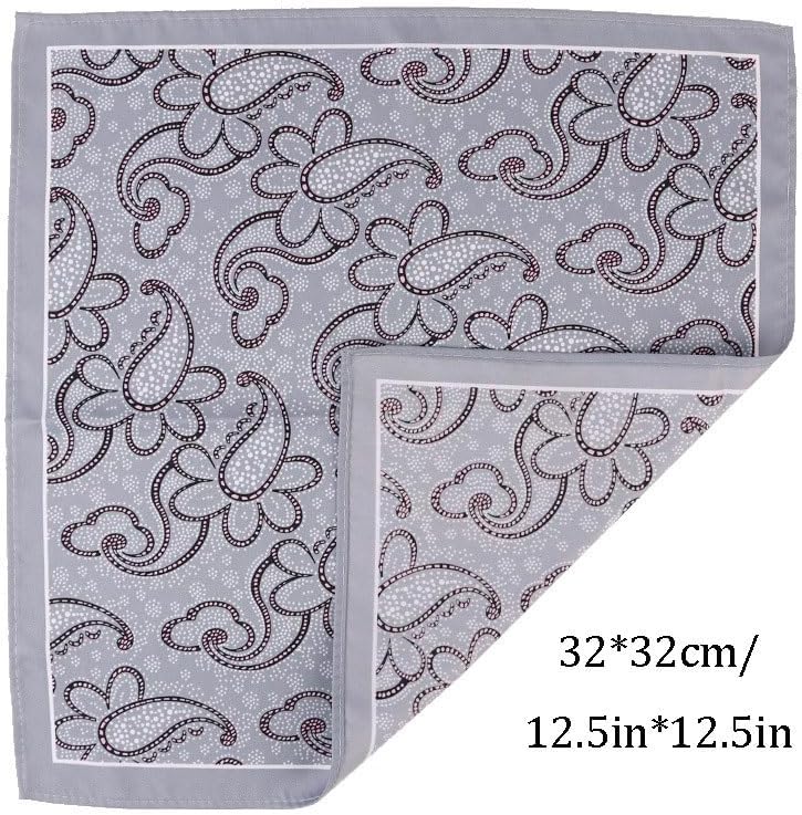 Graffiti Print Men's Suit Pocket Square Polyester Silk Women's Scarf Handkerchief