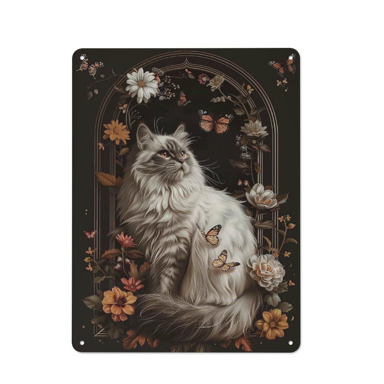 Junmoney Siamese Tin Wall Plaque 40X30cm With For Bar Or Restaurant, Housewarming Wall Decor For People Furnishing Bar And Restaurant