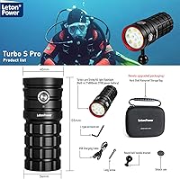 Vista 7 de Luz de buceo, TS S Pro13000Lumens 328.1 ft luz de video subacuática, linterna de buceo, linterna impermeable con carga tipo C para deportes