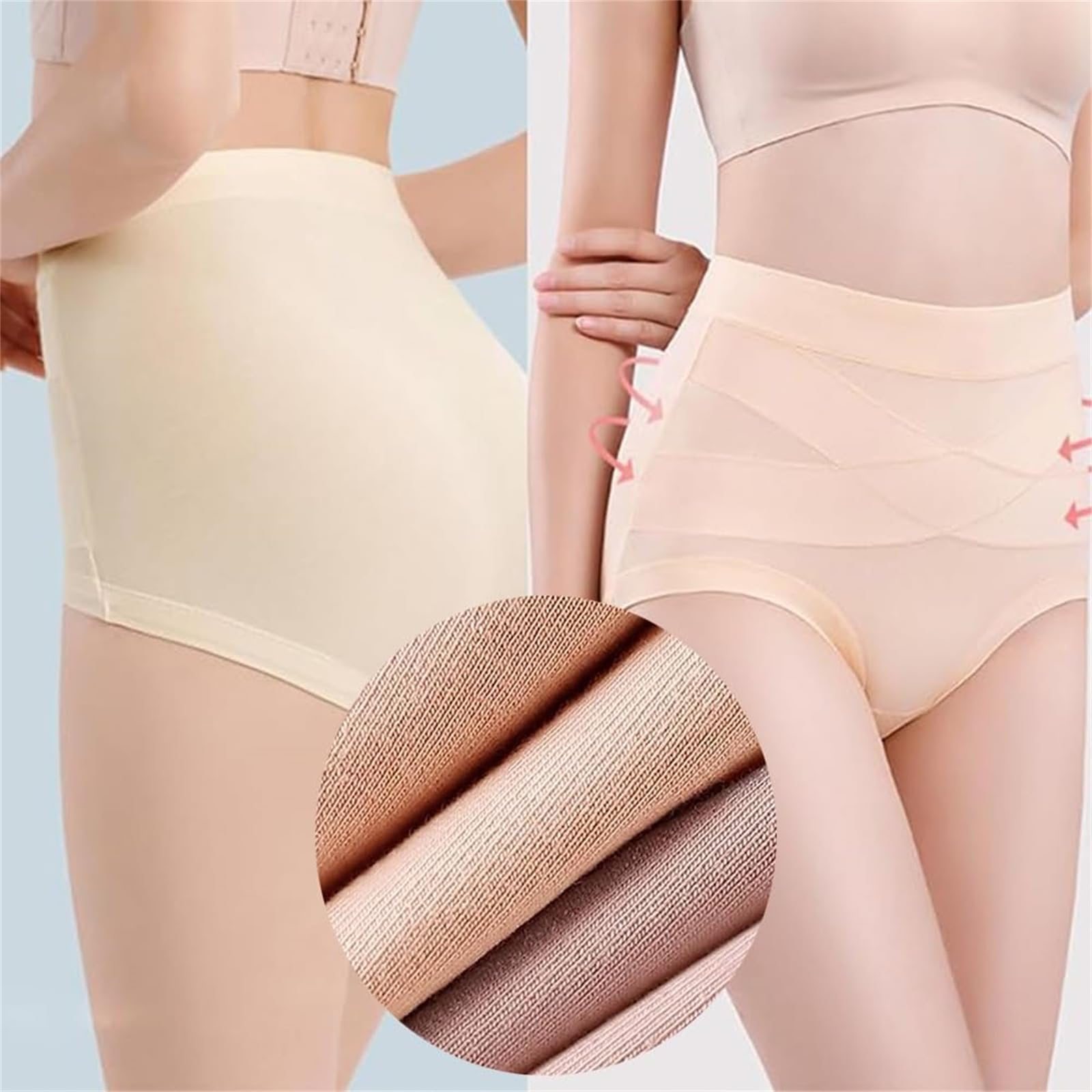 Lushtush Culotte gainante ultra confortable et étanche pour femme Taille haute avec contrôle du ventre, 6 pièces., M