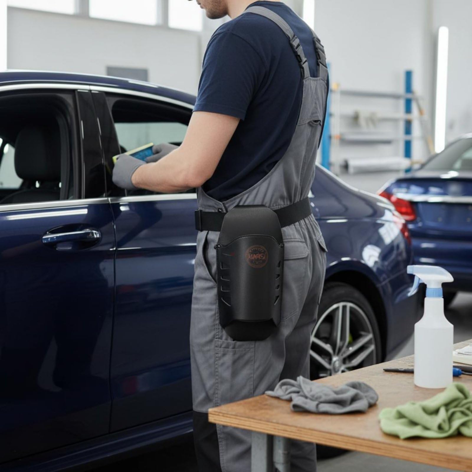 Tasca da Cintura Isolante Resistente Al Calore Fondina da Cintura Pelle Robusta Porta Pistola Termica per Professionisti
