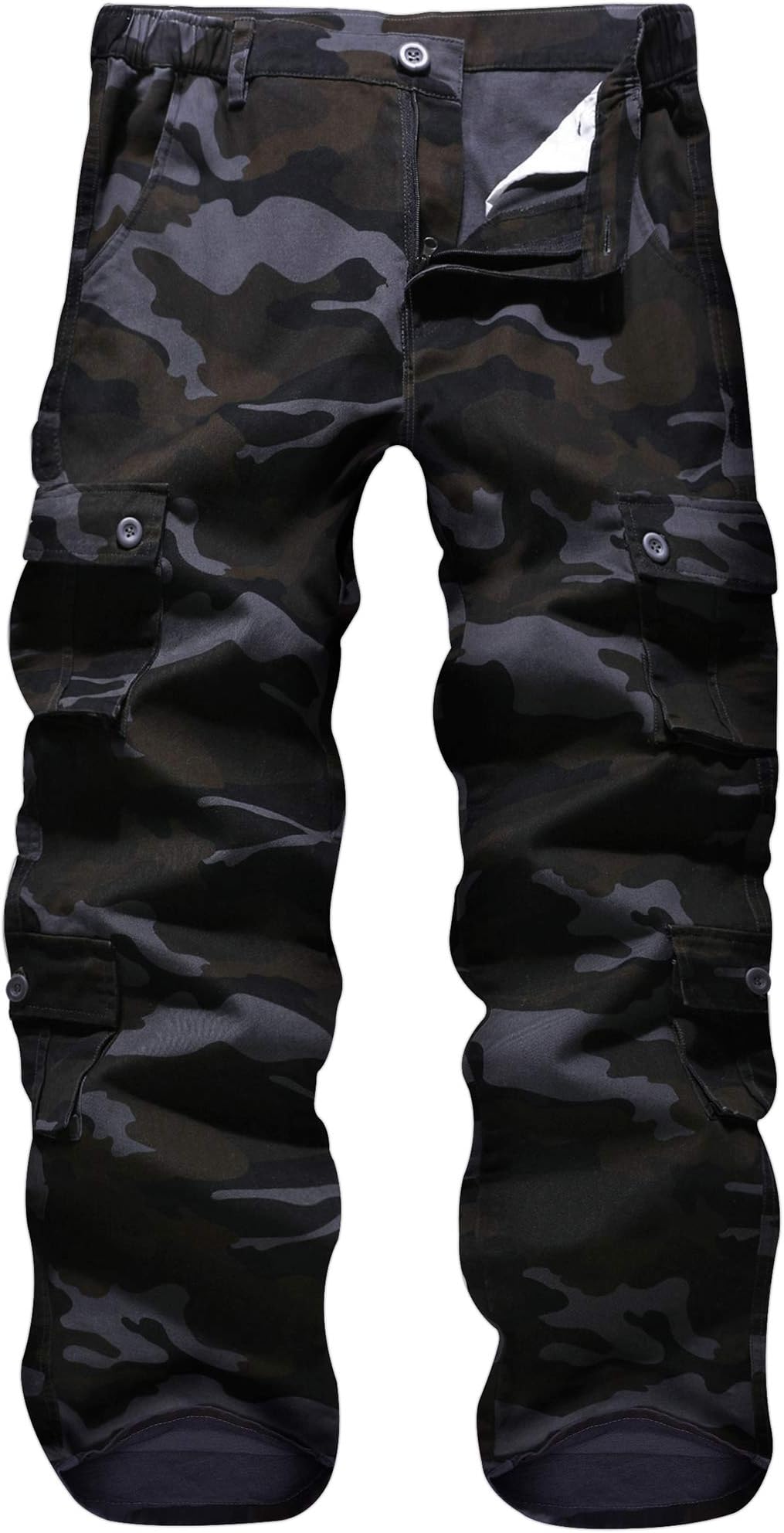 APTROMens Cargo Trousers Camo Combat Trousers Cotton Multiple Pockets Workwear