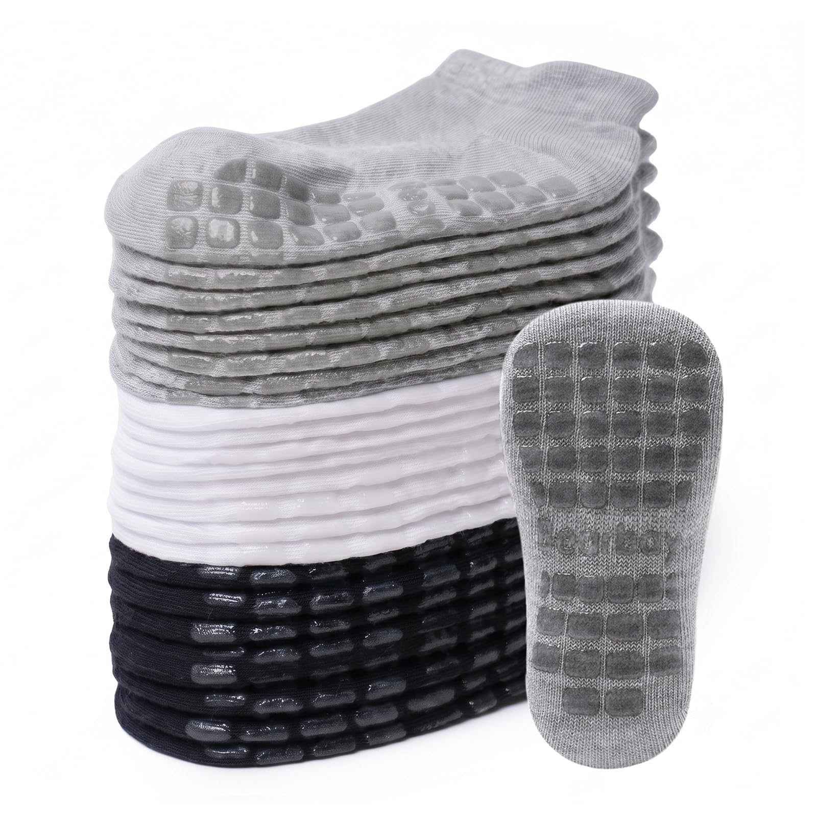 Non-Slip Baby Cotton Ankle Socks with Grippers for Toddler Walking