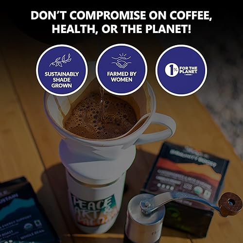 Miniatura 8 de Peak State Café con beneficios, paquete variado de 3 bolsas café de hongos, bajo en ácido y suave, refuerzo de la inmunidad, mantenimiento del