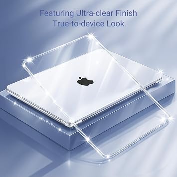 MOSISO Compatible with MacBook Air 13 Case 2026-2022, Crystal Clear