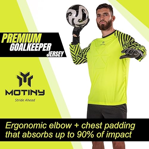 Miniatura 6 de Camiseta de portero acolchada en el pecho para adultosniños, codo de fútbol acolchado para jóvenesadultos, tallas de manga larga
