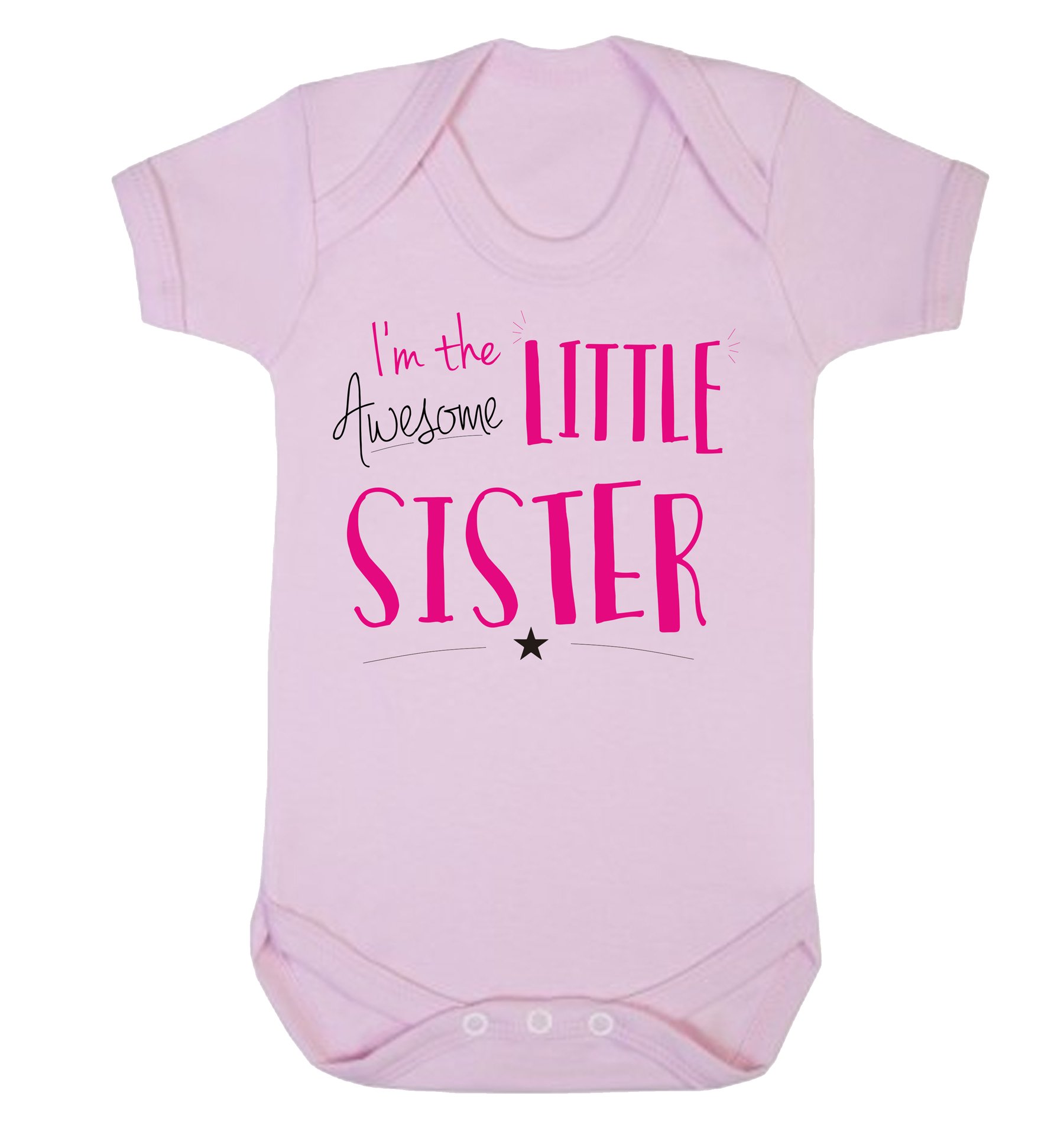 Reality Glitch Pink Awesome Little Sister Babygrow