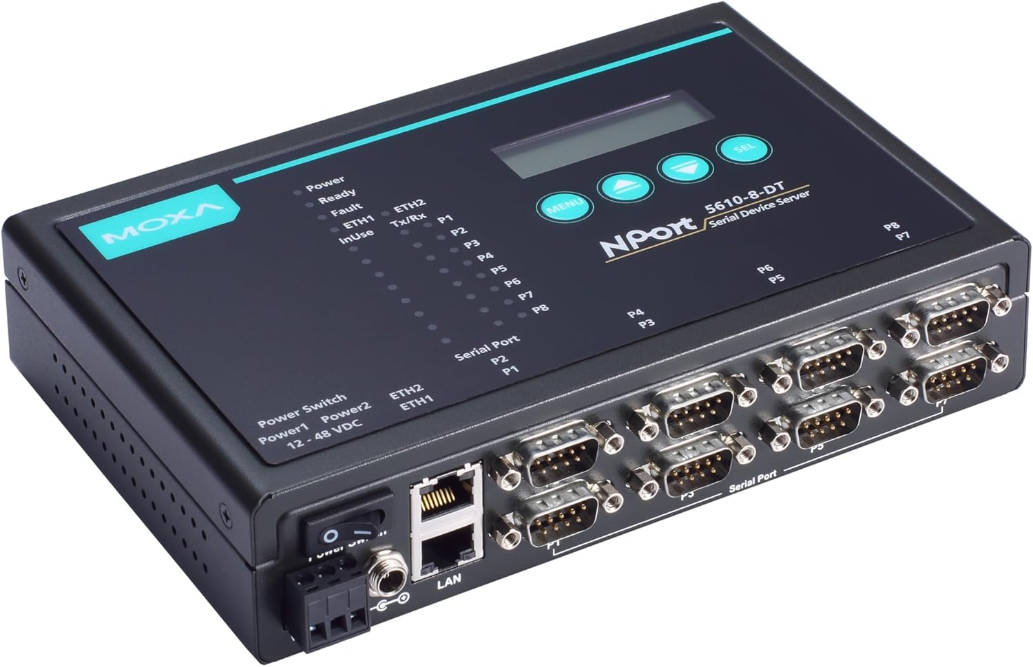 MOXA NPort 5610-8-DT - 8 Port RS-232 Desktop Serial Device Server