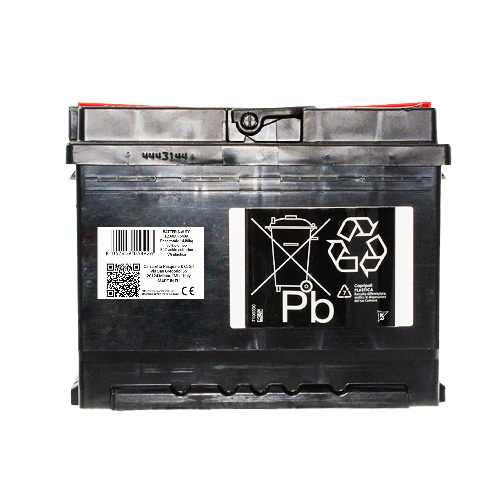 Speed, Batteria per Auto L260, 60 AH, 540A, con Polo Positivo A Destra Speed BY SMC