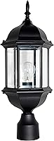 Designers Fountain 2976-BK Devonshire 20-Inch Black Outdoor Post Lantern - Weatherproof Cast Aluminum
