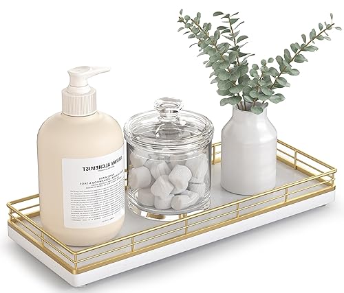 Bathroom Tray for Counter Top Organizer – Oak Wood Vanity