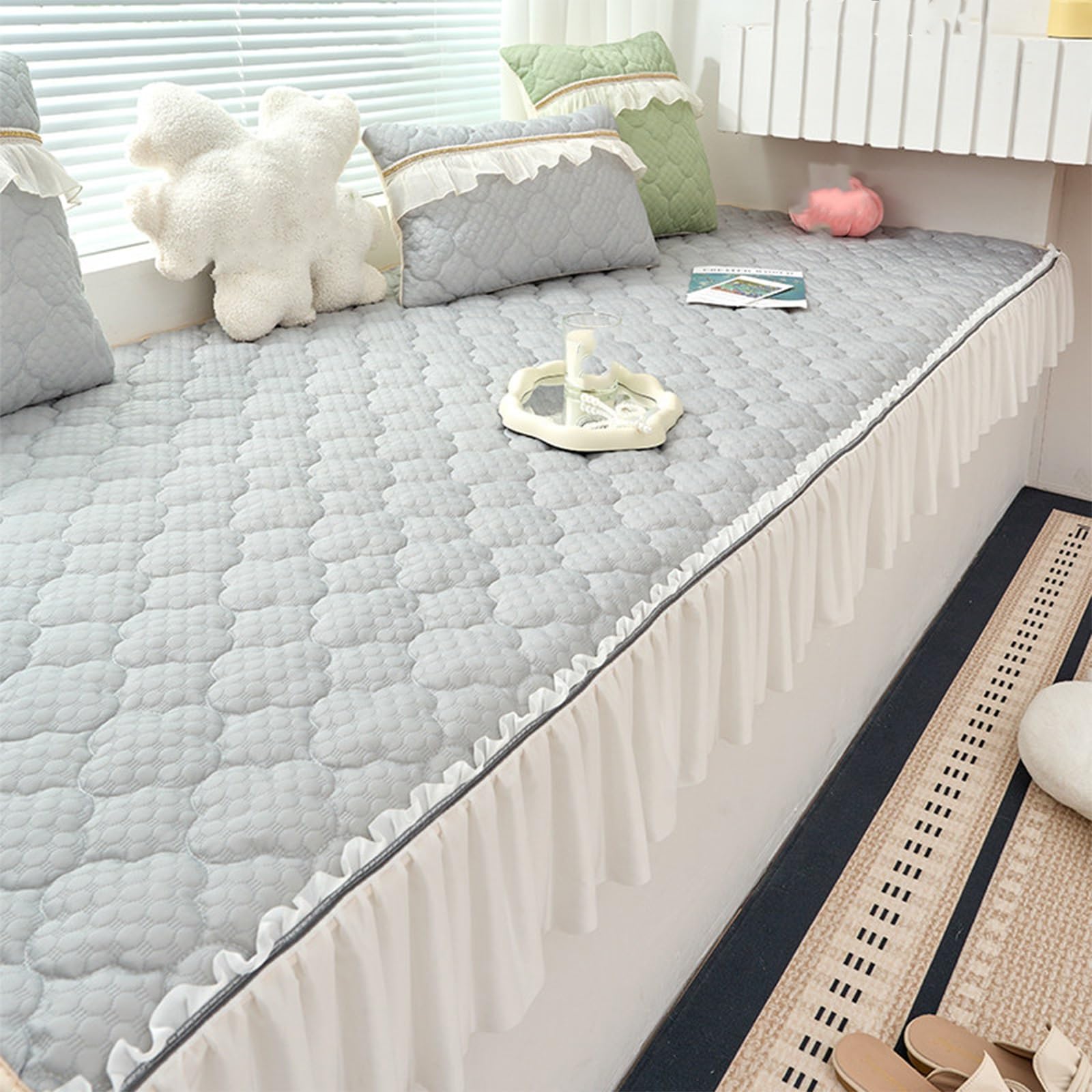 Tapis de rebord fenêtre doux banquette chambre baie vitrée lavable 80x240cm