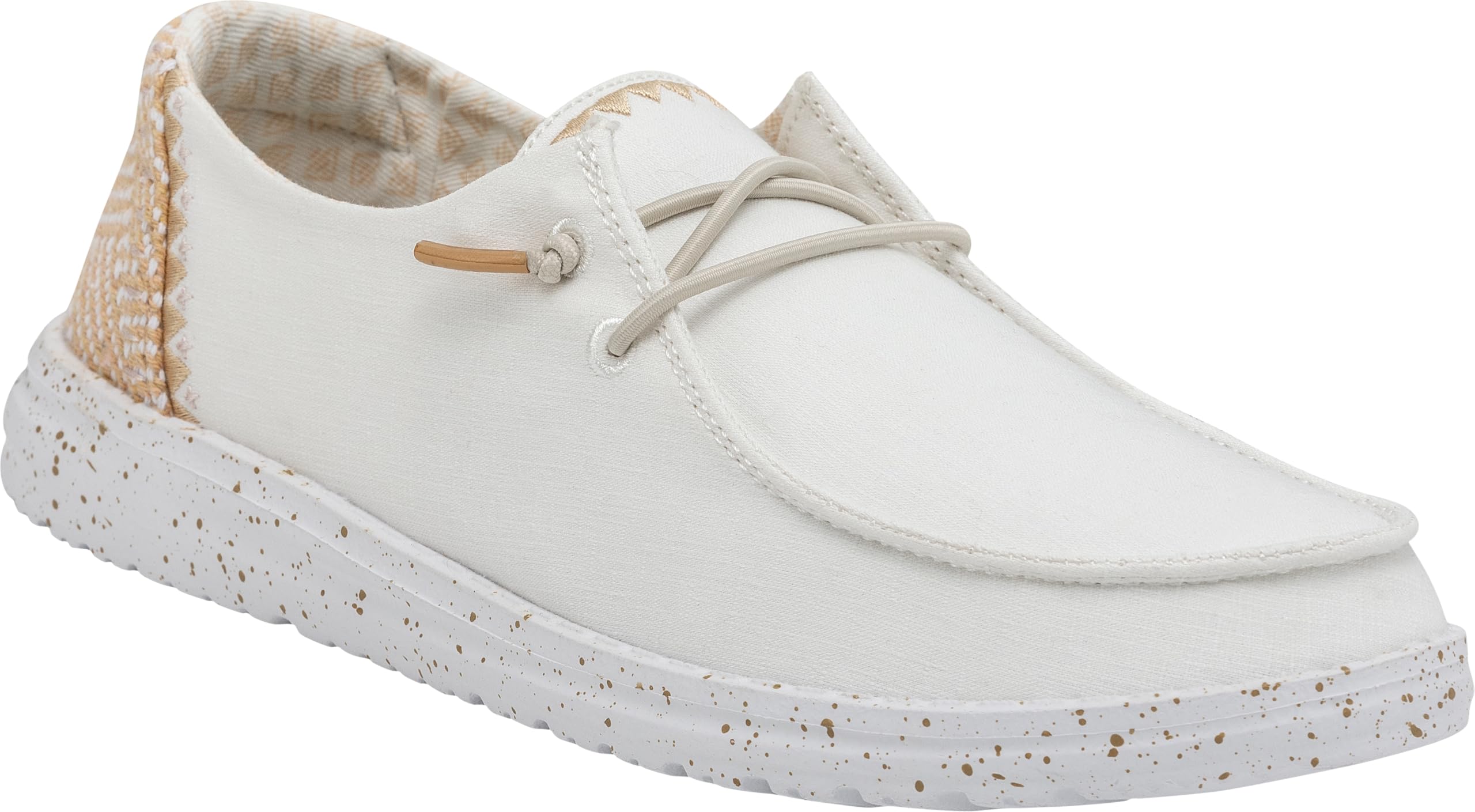 HEYDUDE Wendy Chambray Woven Moc Toe ShoesMujer
