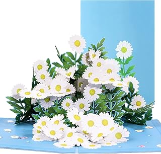 3D Pop Up Greeting Cards, Flower Bouquet Greeting Cards Birthday Cards Graduation Gift Cards Anniversary Birthday Cards for Mum, Wife, Lovers, Valentines, Birthday, Anniversary (Light Blue)