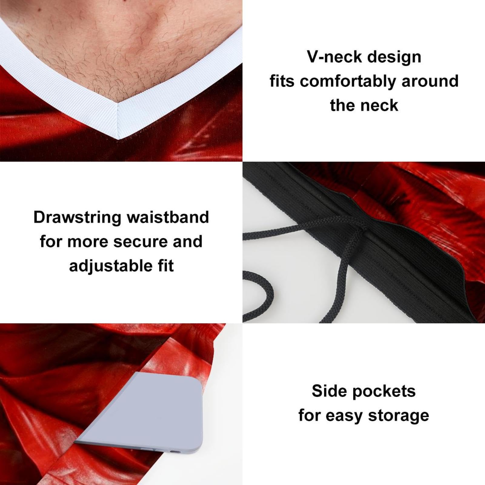 Herren-Basketballanzug mit Taschen, Sportbekleidung für Männer, Teenager, Teamuniform, leuchtend rote Lippen, Größe 5XL