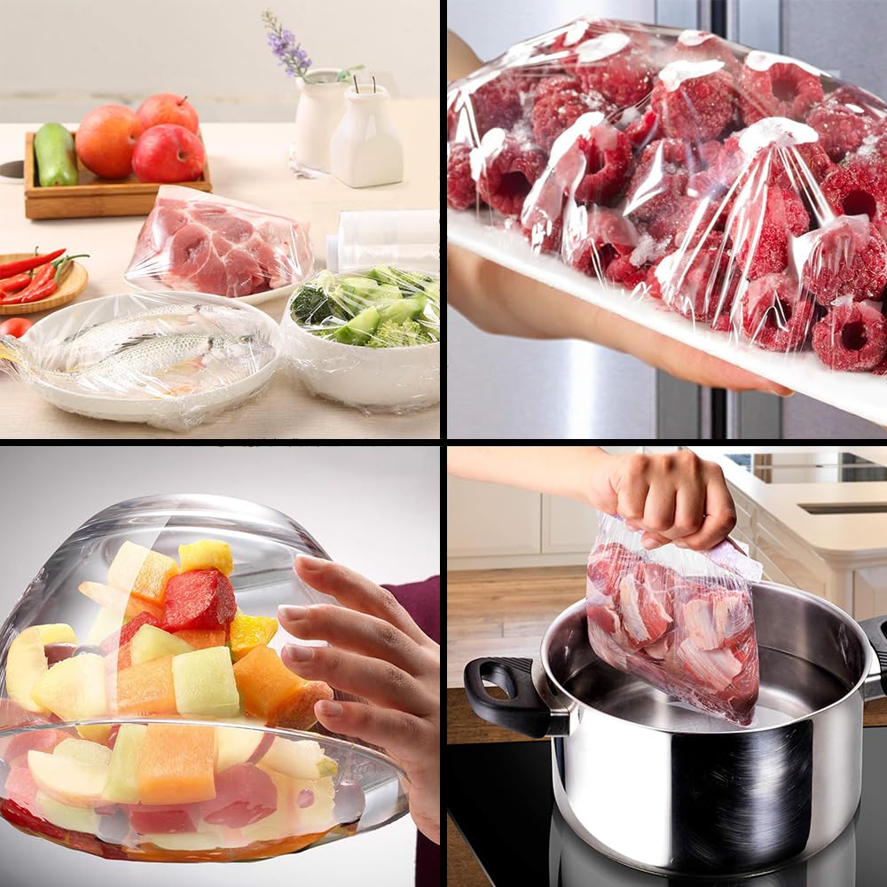 GM 3 ROTOLI Pellicola Trasparente per Alimenti 29,5cm x 300mt con Seghetto. Avvolgi, Cucina e Conserva con Cura gli Alimenti. Pellicola Trasparente di Qualità