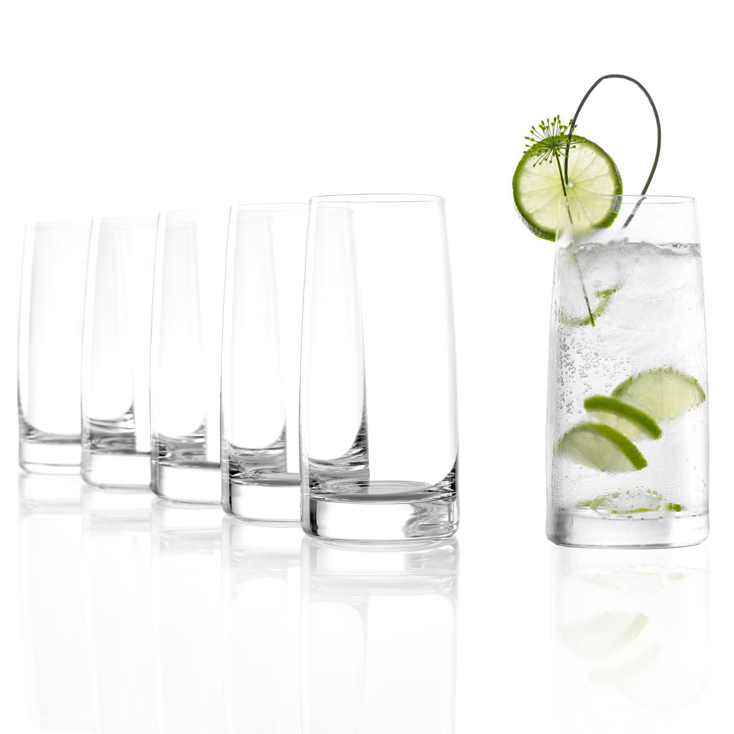 Stölzle Lausitz Vasos Highball Experience Juego de 6 480ml – Elegantes Vasos para Agua Cócteles y Jugo – Cristal de Alta Calidad Resistente y Apto para Lavavajillas Hecho en Alemania