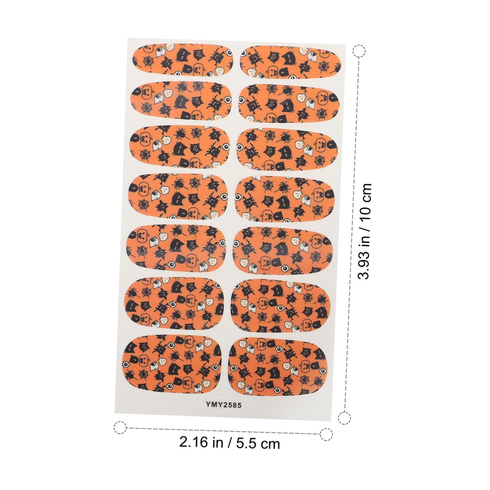 12 Hojas Pegatinas de Uñas Halloween Autoadhesivas Diseño Gótico Ultrafinas Decoración Manicure Gel Uñas Fiesta Temática