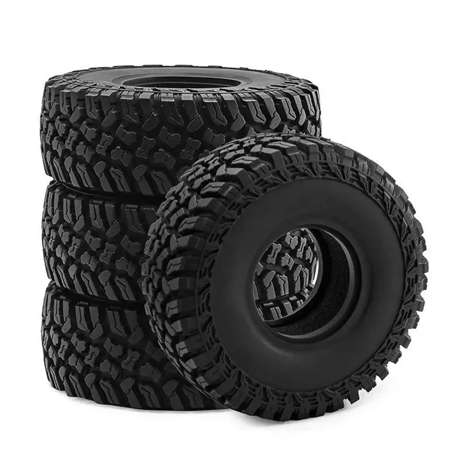 para Axial para SCX10 II III para Capra para TRX4 D90 para Redcat para MST 1/10 4 Uds 118mm 1,9 "Rueda Neumático Goma Suave Reemplazo Coche Trepador Control Remoto RC Rueda Neumáticos