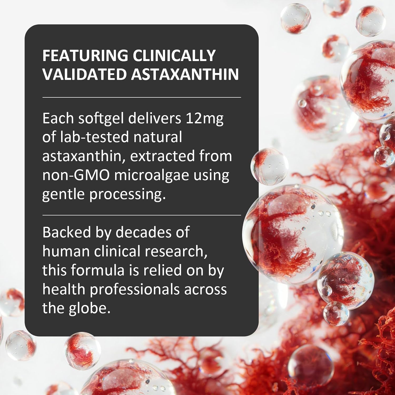 Astaxanthin 12mg with MCT Oil, 60 Softgels (2-Month Supply) – Triple Strength Antioxidant Supplement from Haematococcus Pluvialis – Non-GMO, Gluten-Free, Vegan