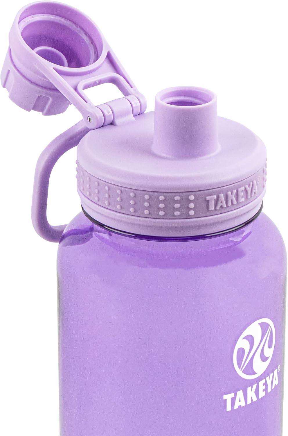 Takeya Tritan Sport Water Bottle with Spout Lid - BPA-Free & Dishwasher-Safe Water Bottle - Reusable Bottle with Lid Handle - Simple Leak-Proof Water Bottle - 40 oz, Vivacity Purple - Image 2