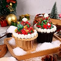 Vista 4 de Gránulos de decoración de glaseado de Navidad, 4.23 onzas, hombre de jengibre, pastel de Papá Noel, mezcla para galletas navideñas, caramelos