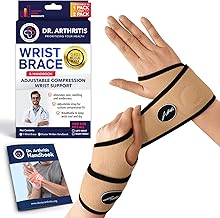 Dr. Arthritis Wrist Support-Strap-Brace-Hand Support (Nude, Pair)