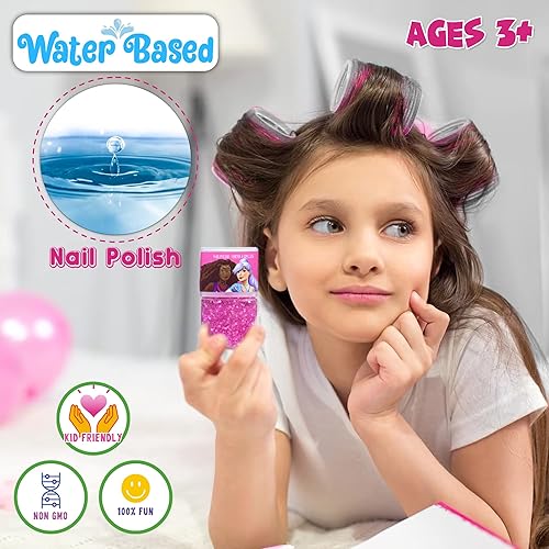 Miniatura 2 de Townley Girl The Little Mermaid - Bolsa de cadena rellena de maquillaje de 11 piezas con esmalte de uñas despegable, sombra de ojos, accesorios para