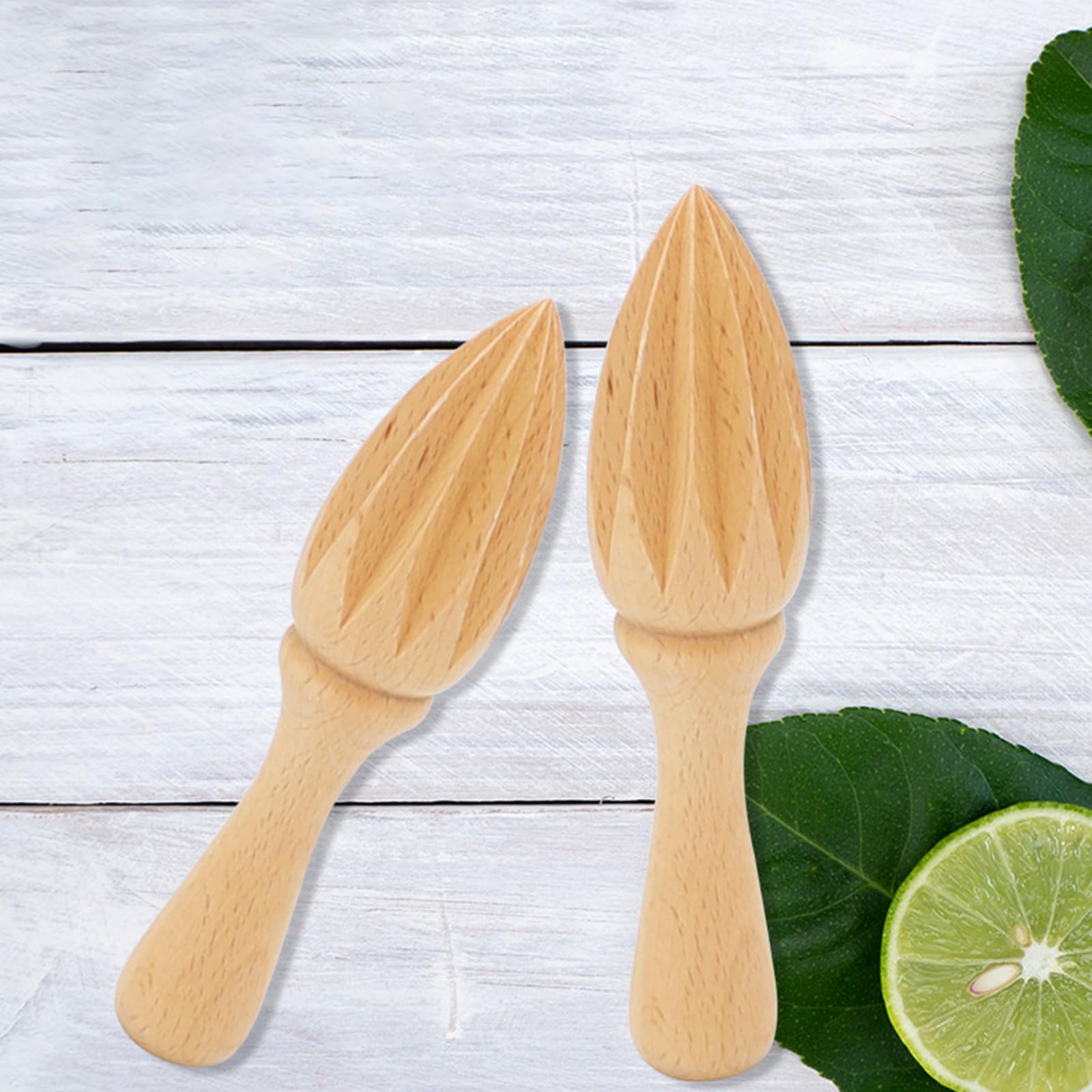 Exprimidor manual de limón, madera de haya, herramienta de cítricos