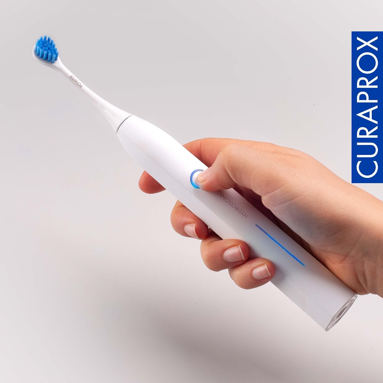 Электрическая щетка CURAPROX Sonic, сменная щетка Hydrosonic Easy Power, набор из 2 белых сменных щеток POWER 2 шт., фото 5