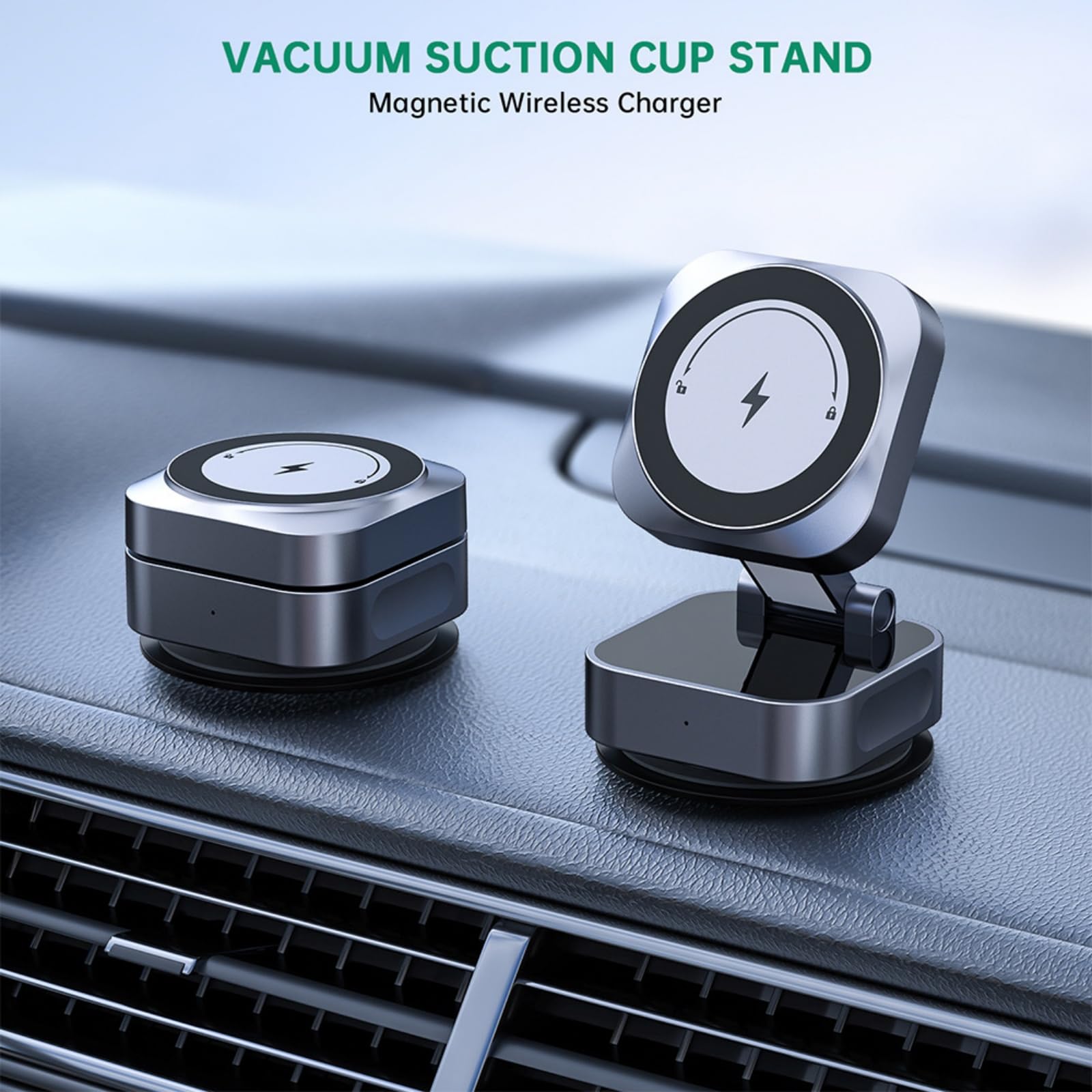 Soporte de cargador fuerte con rotación de 360 grados y ventosa para coche, hogar, oficina, accesorio de coche de tarifa rápida