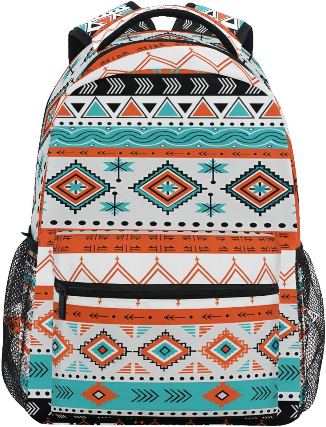 Ethnic Aztec Geometric Backpack Travel School Shoulder Bag for Kids Boys Girls Women Men